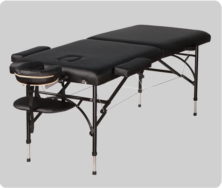Hot Sale Adjustable Portable Aluminum 3 Section Folding Massage Table