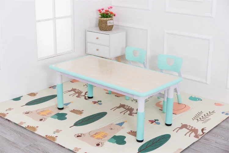 Preschool Kids Table Chair Storage Children Dining Study Desk and Chair Set supplier
