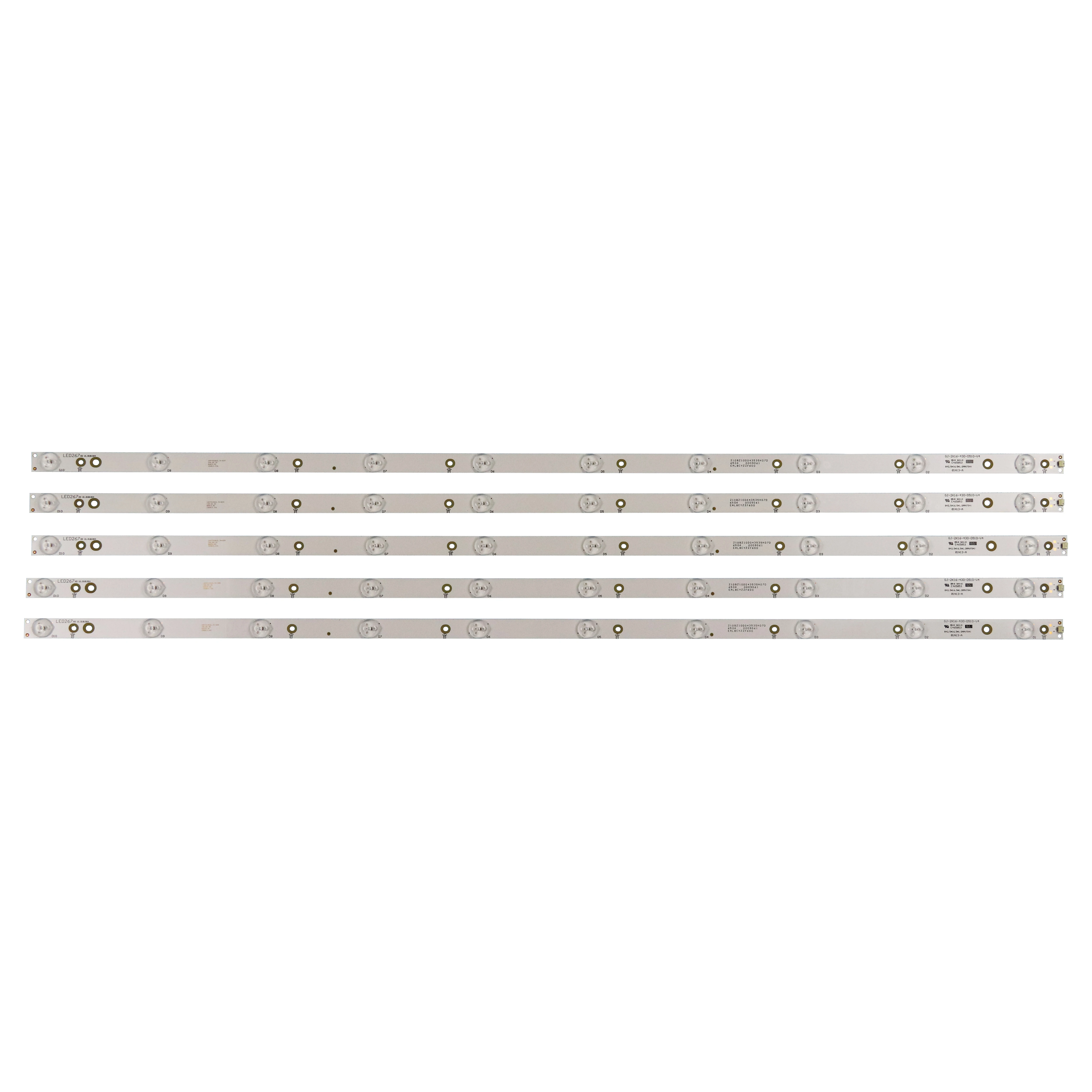 10lens LED Strip Light GJ-2K16-430-D510-V4 for Philips 43inch TV 43PFG5102 43PFT4112 43PFS4112/12 43PUT4900/1 43PFS5301/12