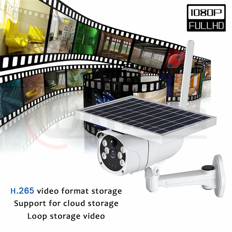 1080P 2MP Solar 4G Camera Wireless Security Surveillance Camera IR Night Vision Solar Power HD Camera Outdoor