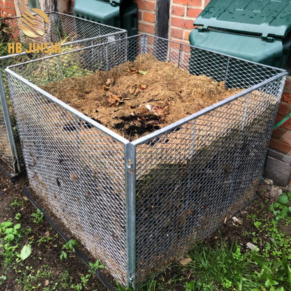 80 Cm X 70 Cm Hot Dipped Galvanized Metal Perforated Garden Compost Bin