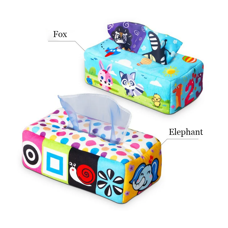 2022 Educational Learning Baby Activity Sensory Toys Magic Tissue Box