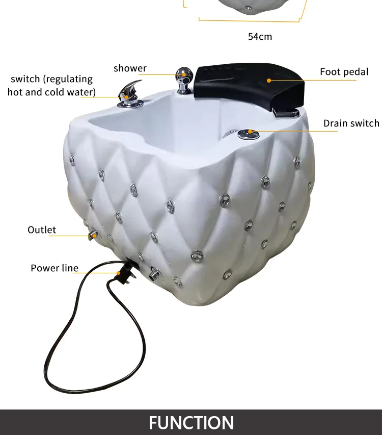 Spa Pedicure Bowl Foot Bath For Foot Spa Acrylic Foot Tub With Surf