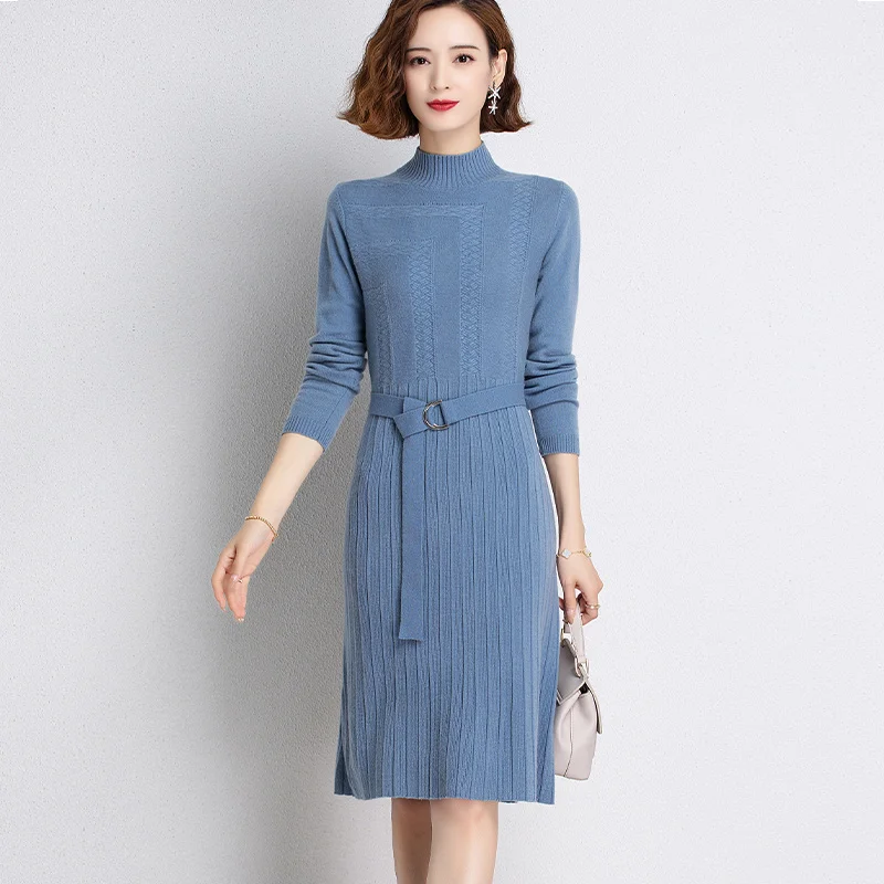 
Winter Knitted Fabric Pullover Knit Turtleneck Knitwear Cashmere Wool Sweater 