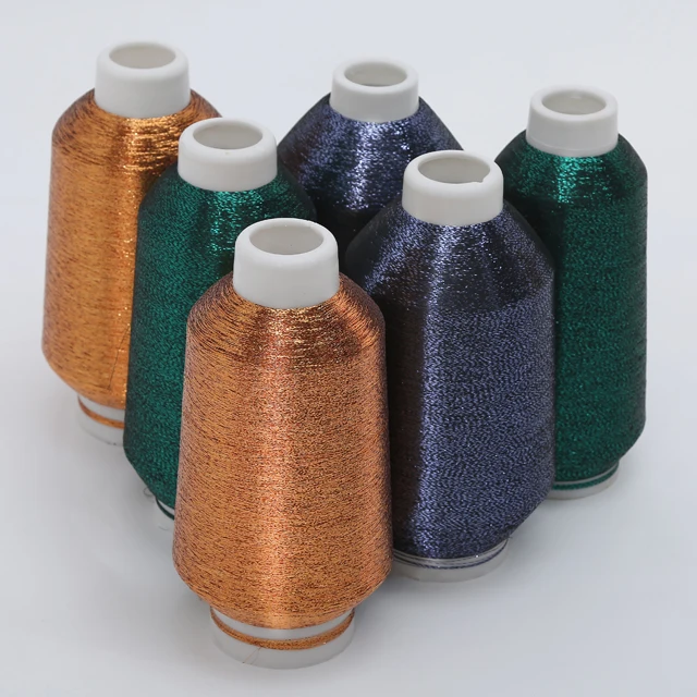 
High toughness hand-woven line sewing thread manufacturers selling polyester metallic yarn 