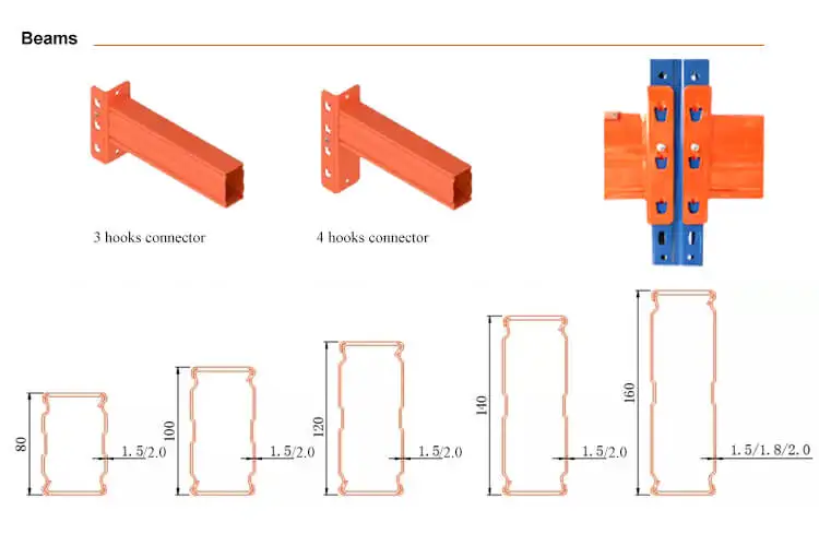 Custom Industrial Adjustable Heavy Duty Storage Racks 800KG Capacity