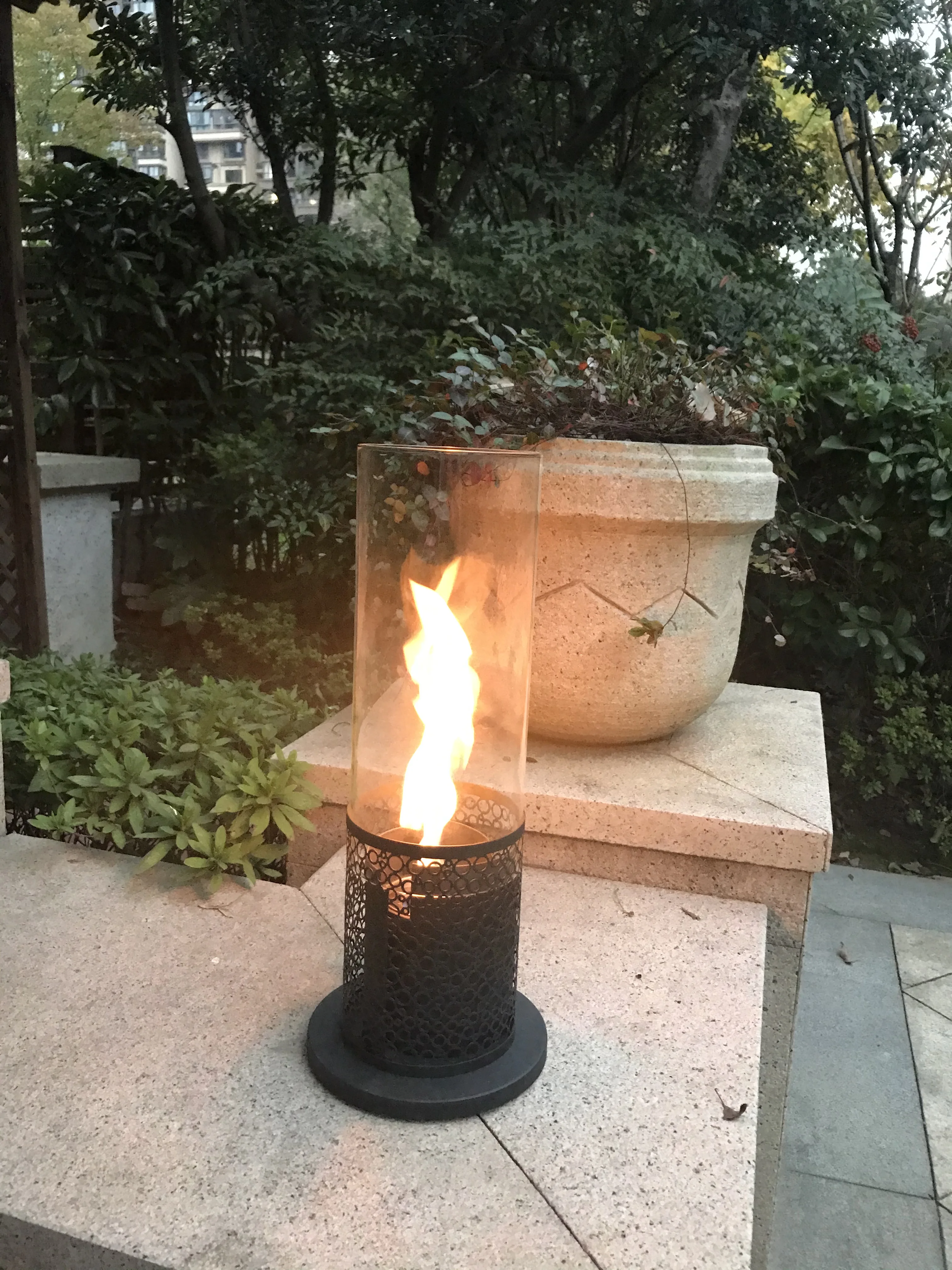 室内chimeneas de alchol火坑桌面独立式现代户外壁炉