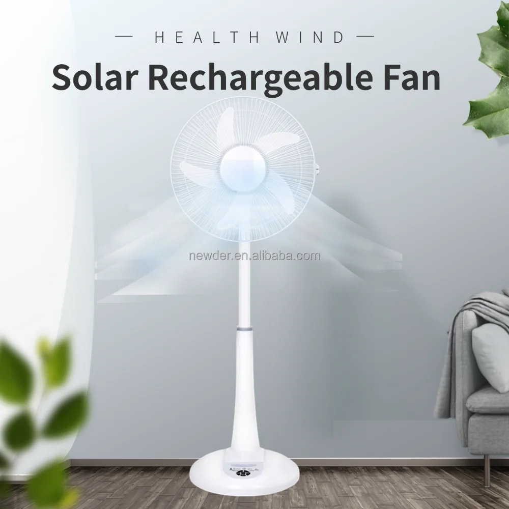 Solar Electric Floor Fan, LED, 35W, Plastic - detail 10