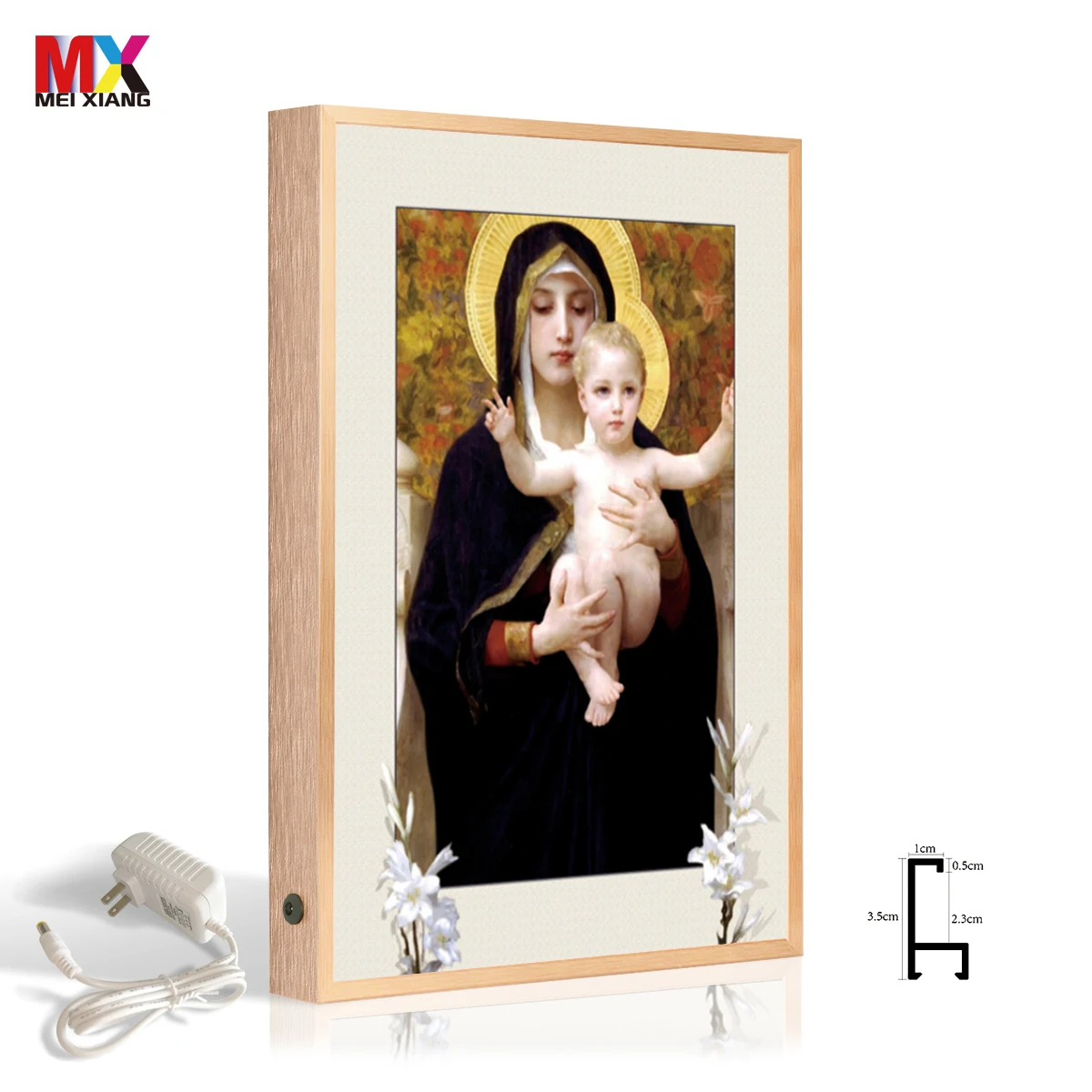 mini photo frame in dog