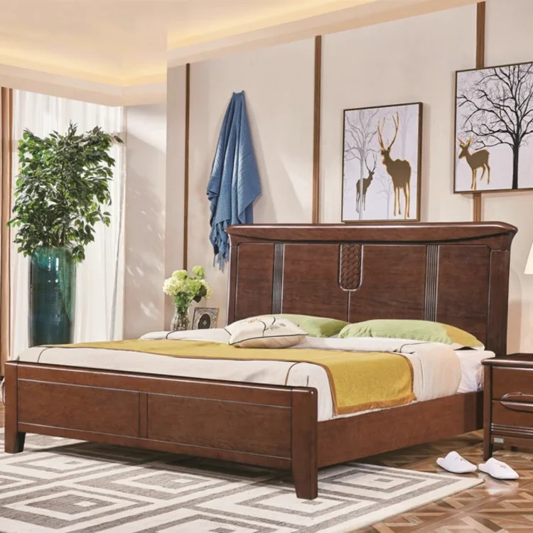 Bedroom Set Furniture Frame Room Double King Size Modern Wood Bed - Buy ...