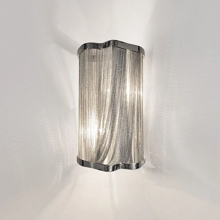 New classical postmodern wall led light chain tassel luxury hotel energy saving wall lamp