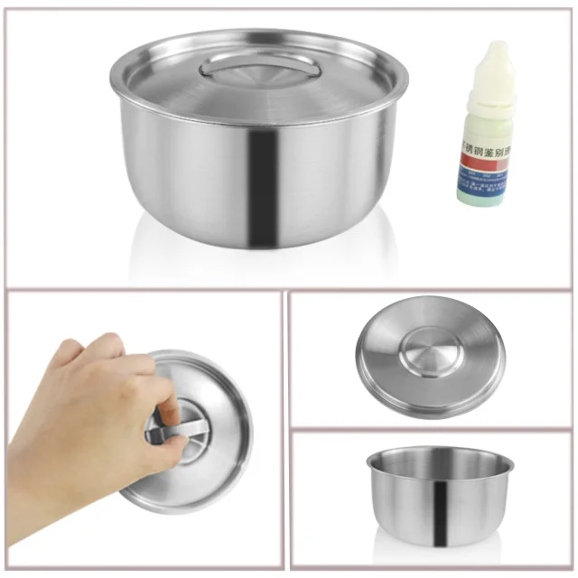 stainless steel serving bowl with lid