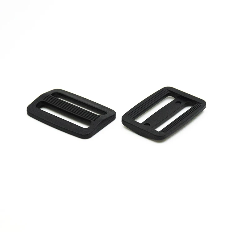 Black Plastic Belt Strap 38mm Triglides Slider Triglides Slides Buckle