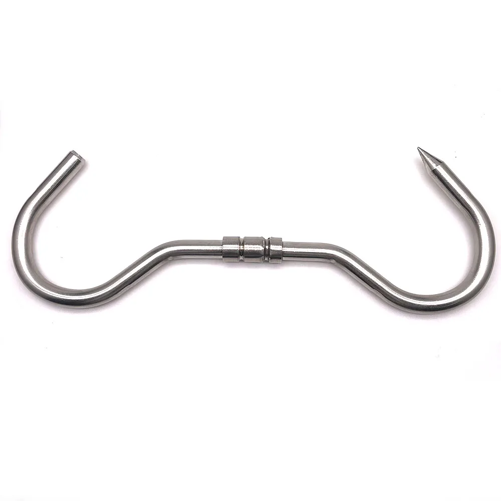 BT-127 Stainless Steel 304 12MM Rotatable Butcher Swivel Meat S Hook Metal Hanging Hook Sliding Hook