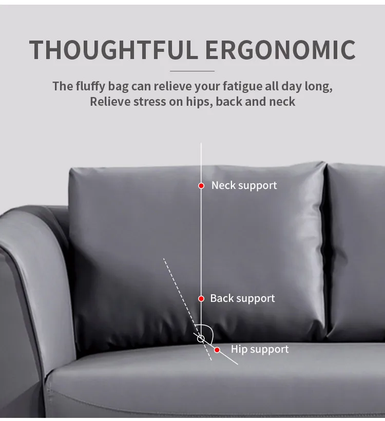 Pengpai 7 Seat Hall Leather Modern Furniture Couch Sofa