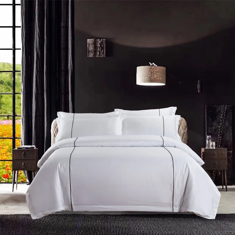 Percale Wholesale Luxury Dubai Hotel Bed Linens Egyptian Cotton Satin