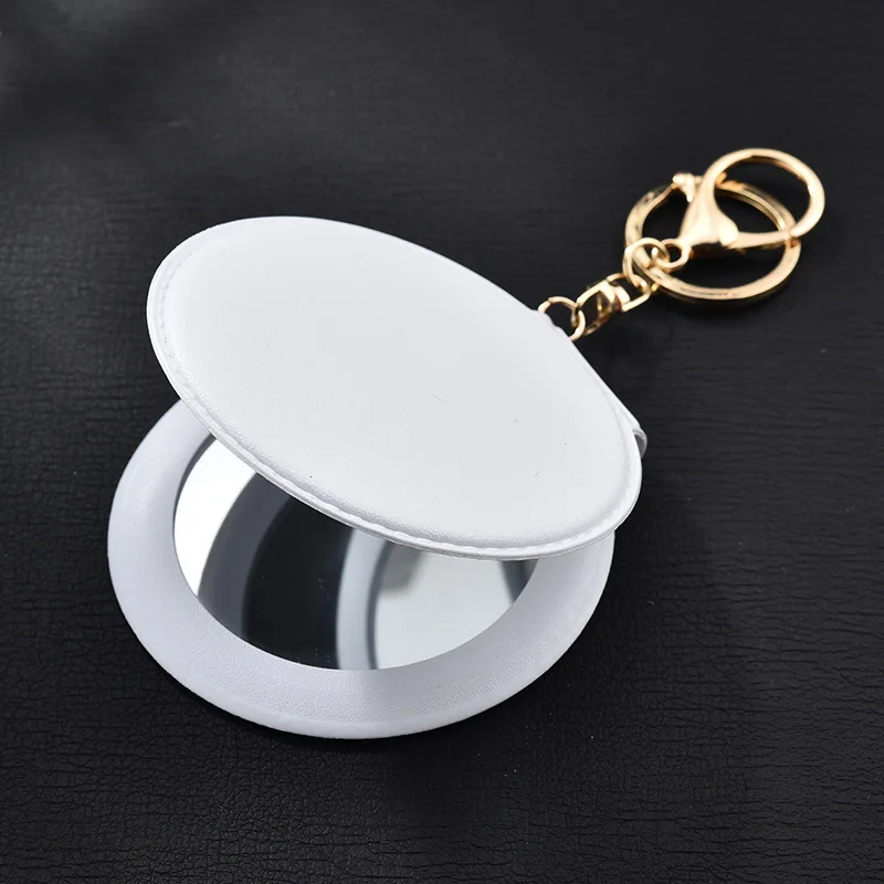 Round Compact Makeup Lip Mirror With Keychain Wedding Gift Bridal ...