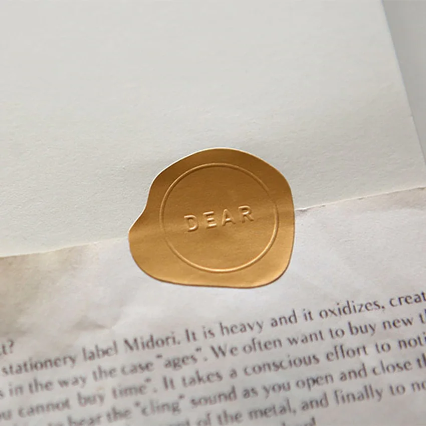 Custom Embossed Gold Foil Metal Logo Label Sticker Buy Embossed