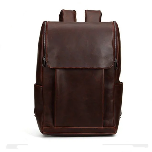 ladies tan leather backpack