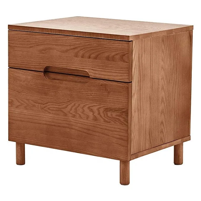 Wooden Bedside Table With 2 Drawers Nordic Bedside Table