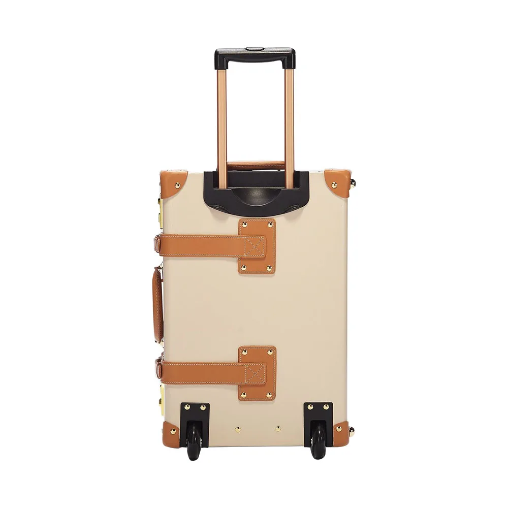 2019 New design trendy vintage kakhis portable leather luggage suitcase set