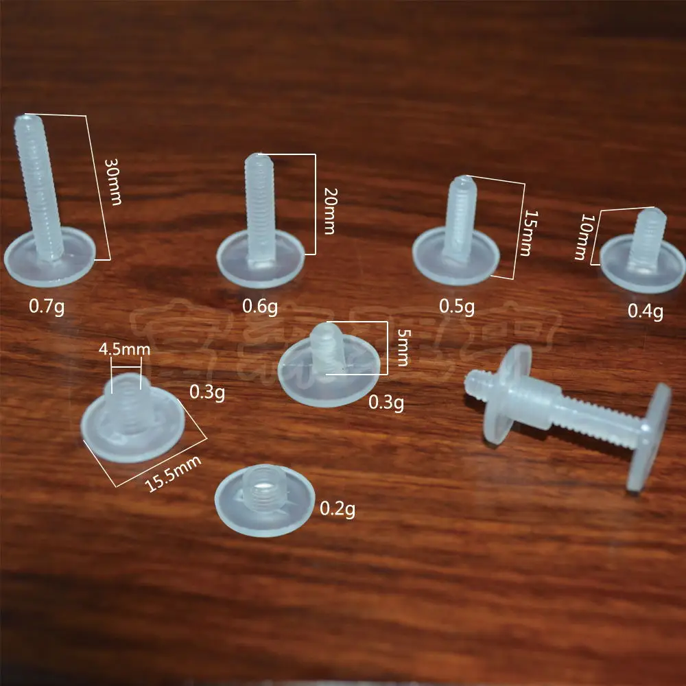 Pan Head Clear Plastic Screw Posts Fastener Buckle Hex Screw Binding