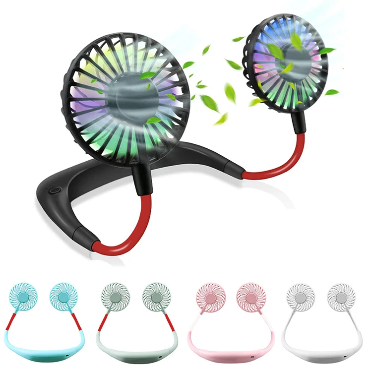 Amazon New Design Ideas 2020 Home Living Office School  Kitchen Gadgets For Kids and Adults Mini Hanging Neck Fan Sports Fan