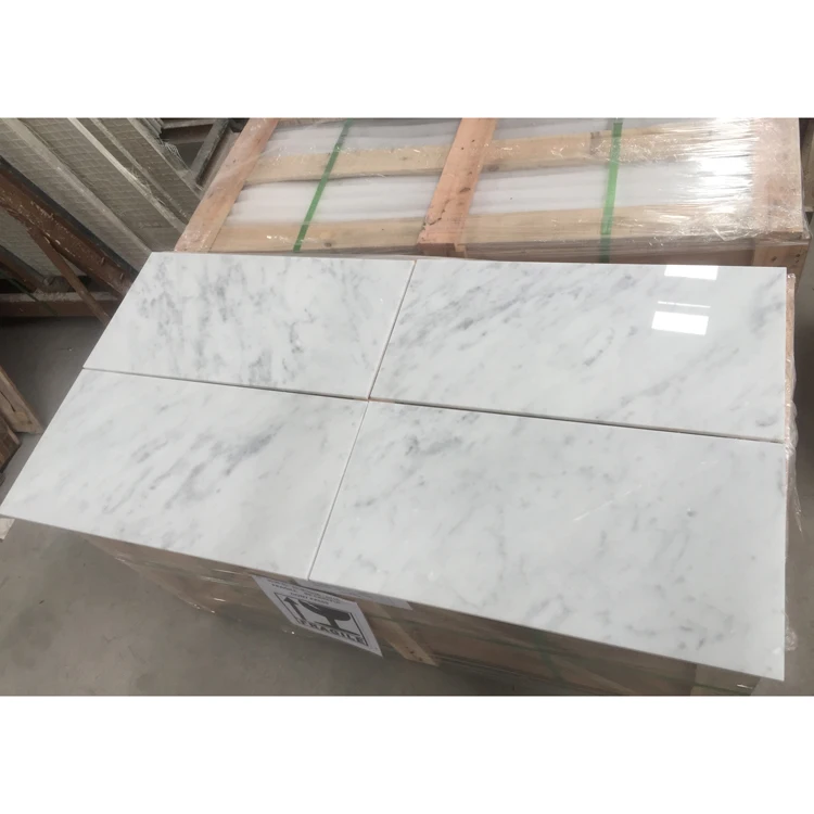 Carrara White Polished Marble Flooring Tile Natural Bianco Carrara White Polished Marble Flooring Tile Natural Bianco