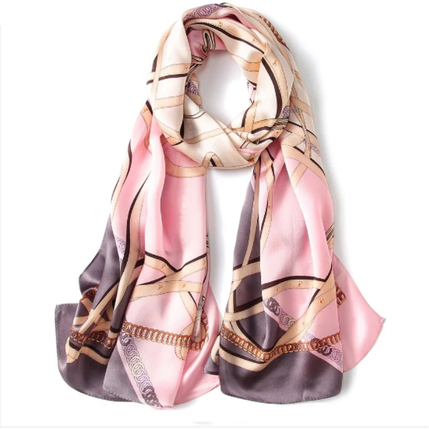 eloria Womens Abstract Print 100% Silk Scarves Long Lightweight Scarf for Women