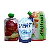 Customized Reusable Refillable Squeeze Kids/Toddler Food Packaging Plastic Aluminum Foil Yogurt Spout Pouch
