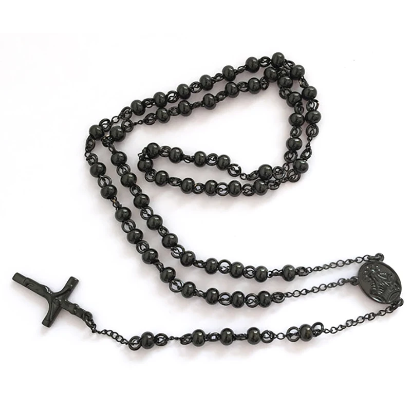 product-Religionary Black Rosary Cheap Costume Jewelry Wholesale-BEYALY-img
