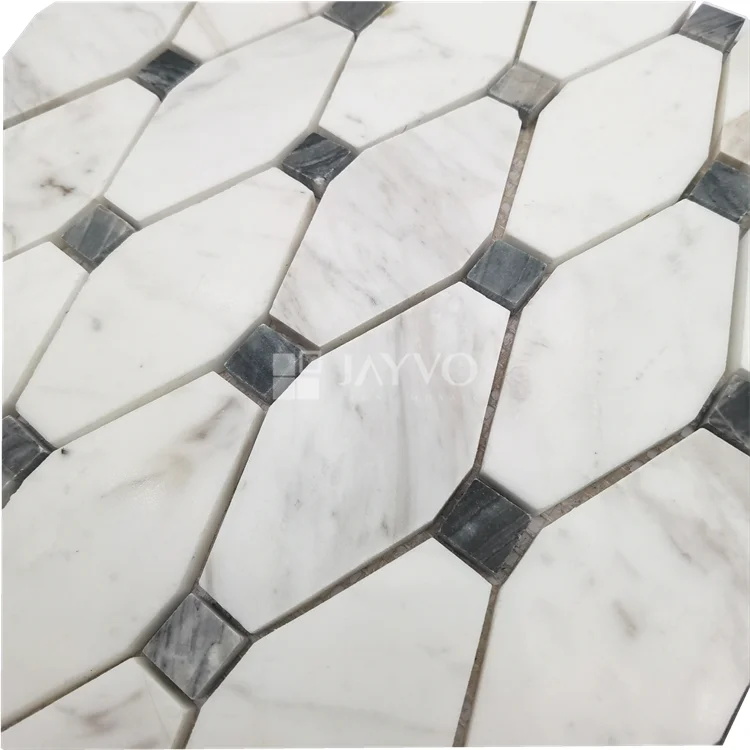 Waterjet Parquet tiles and marbles project Natural Marble Mosaic Wall and Floor Tile Mosaic