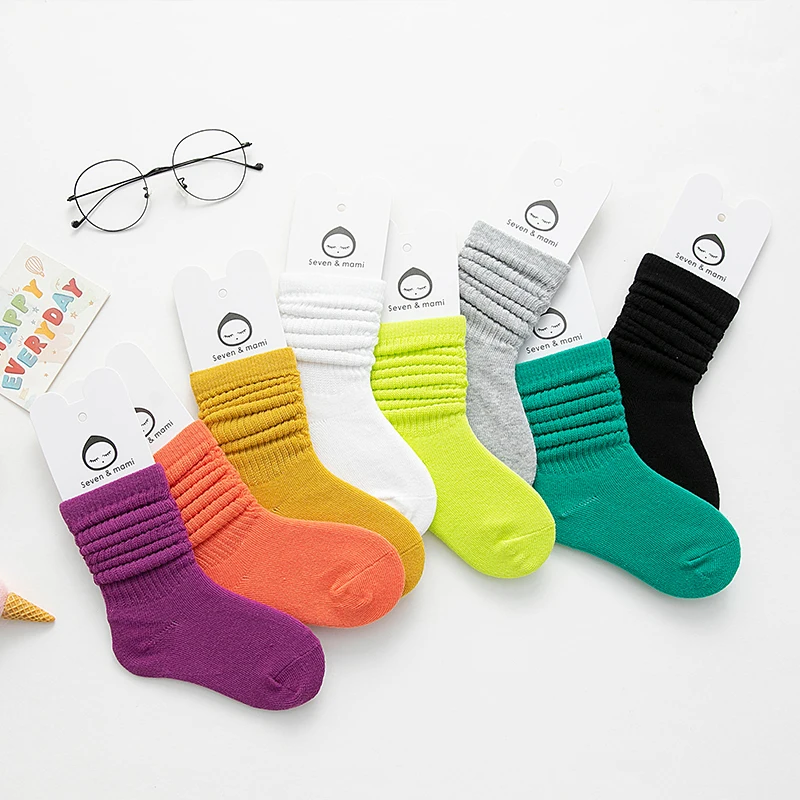 
2020 kids boutique wholesale baby socks of candy color children sports socks 