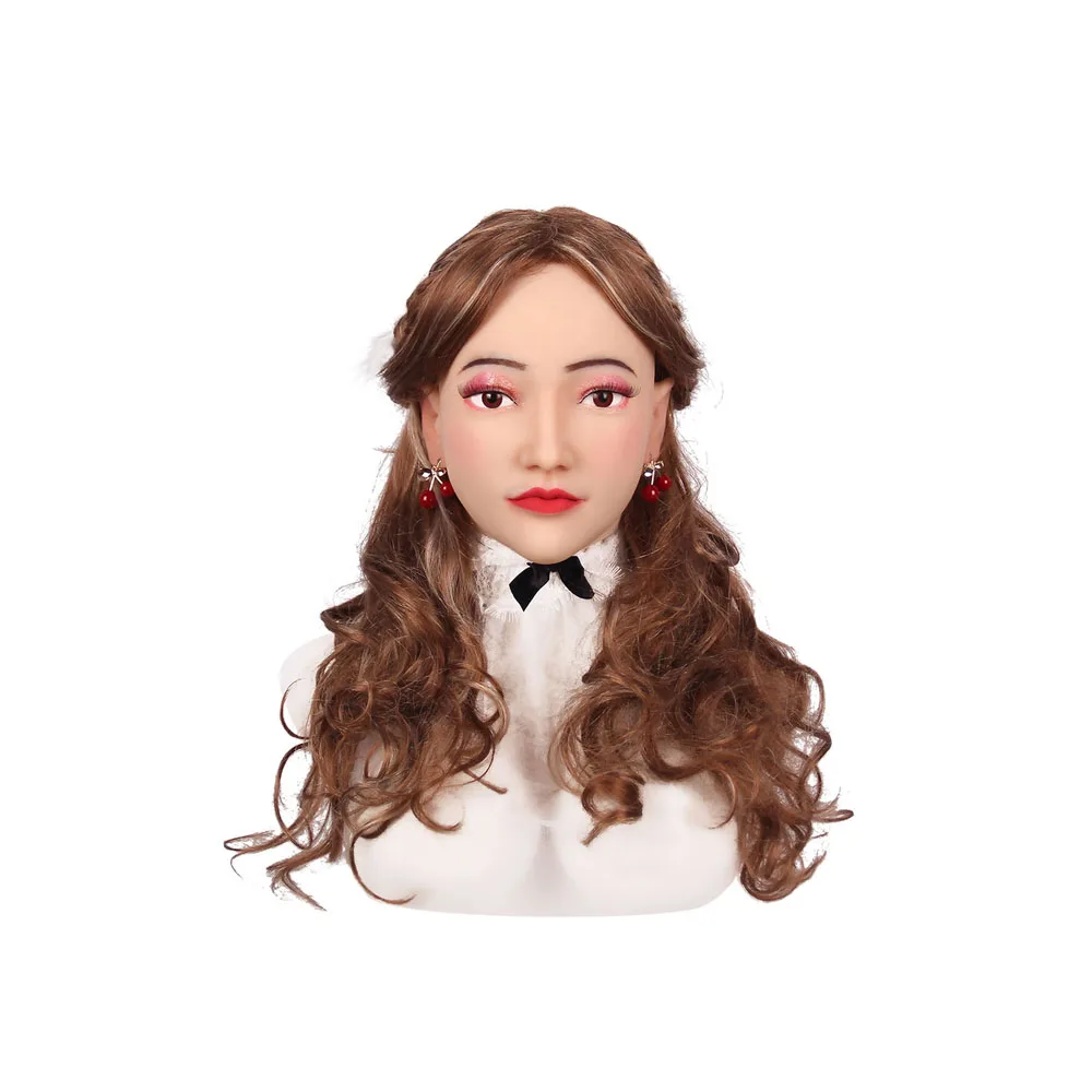 
Molezu OEM Manufacturer Female Lady Alice Realistic Silicone Full Head Mask for Crossdresser Transgender Private Party 