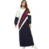 Fashion ladies clothes color block hoodie dress maxi women dress