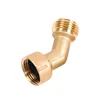 Green Valve Garden RV water Hose Elbow Connector 45 Degree Solid Brass Adapter Fitting Quick Swivel Connect Adapter Thread Size