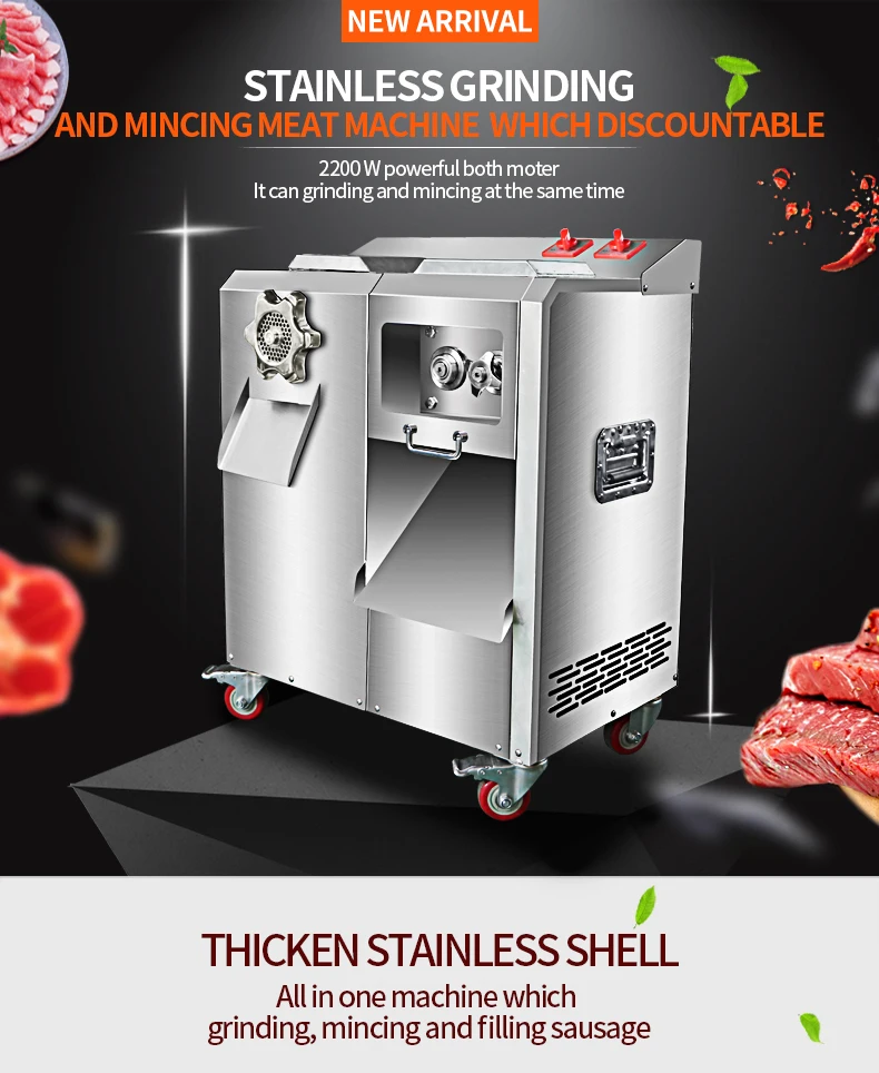 automatic industrial Stainless steel Discountable Meat Grinder