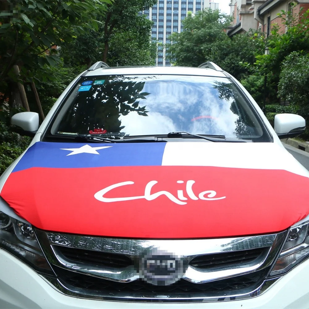 Peru Flag Puerto Rico Flag Car Hood Cover