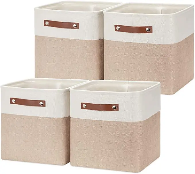 Foldable Storage Cubes Baskets For Organizing,Fabric Cube Storage Bins,Collapsible Storage