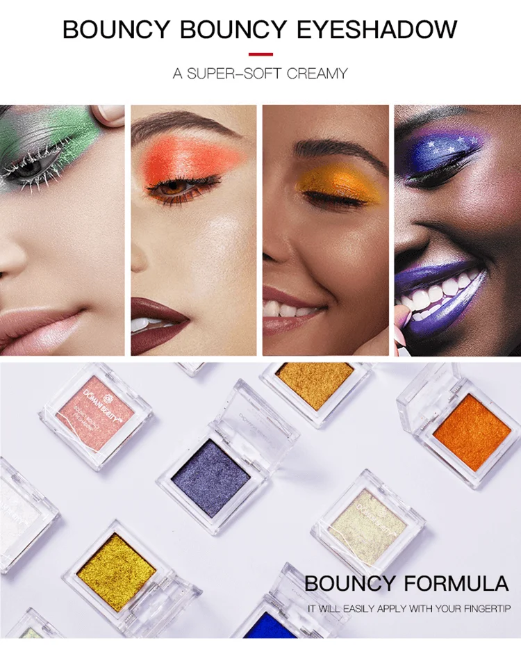 Domani Beauty Long Lasting Gold Custom Private Label Glitter Loose Pigment Cheap Red Makeup 11colors Single Eye Shadow Eyeshadow