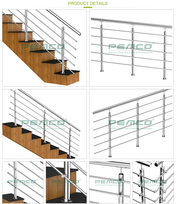 2019 Diseño Moderno 304 Pulido 316 Balcón Barandilla De Acero