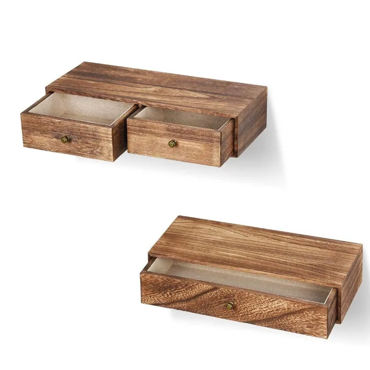 floating shelf with drawers