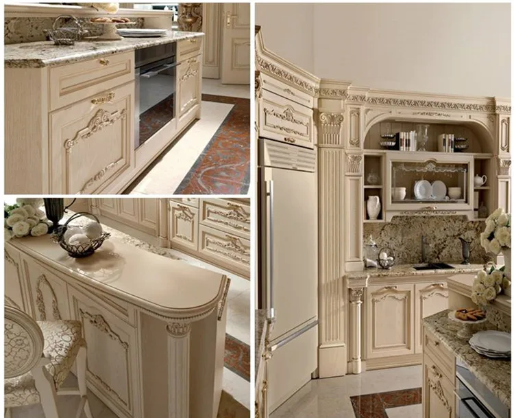 Majestic Antique White Ash Solid Wood Assembled Kitchen Cabinet With ...