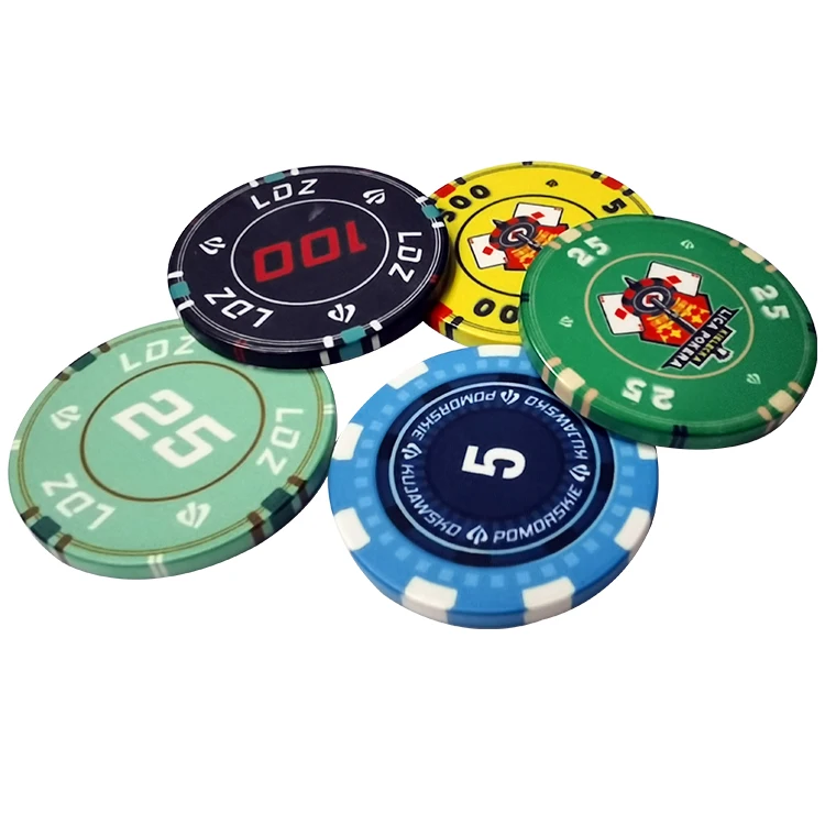 1000 poker chip sets with denominations