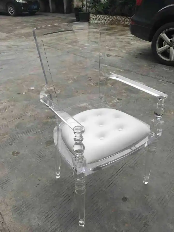 Acrylic Dining Armchair With Cushion Cecile Dining Armchair Acrylic