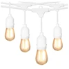 Water Resistant 15 Meters LED Festoon String Lights 15 Bulbs Kits Wedding Party Christmas S14 White Cord