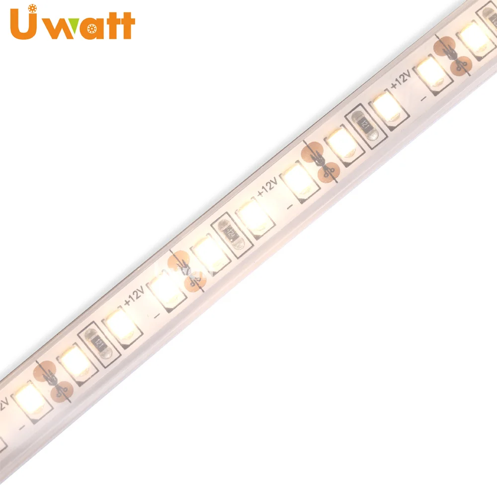 8mm White FPCB IP67 Casing PU 120 leds 1 Meter Luces LED Strip Light 12W 14.4W