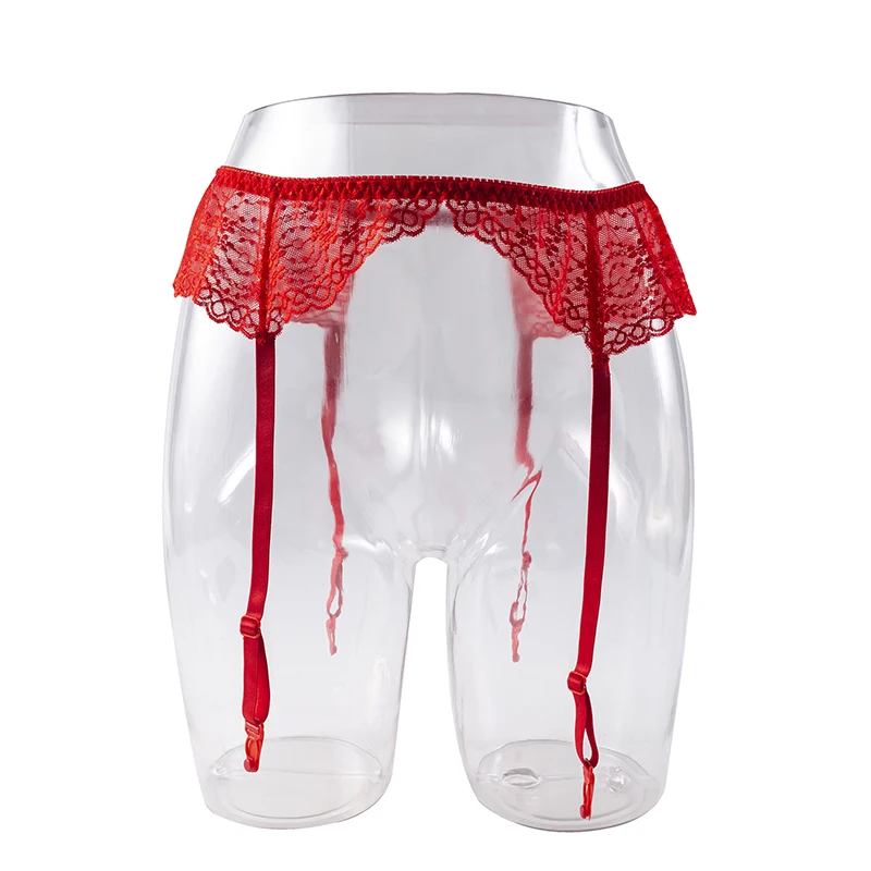 
Floral lace high waist garter belt stocking sexy Transparent wedding legs stocking clip garters for Ladies 