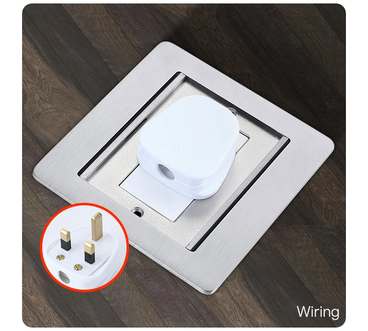 Wholesale uk standard Stainless steel electrical power supply 13A hidden socket box