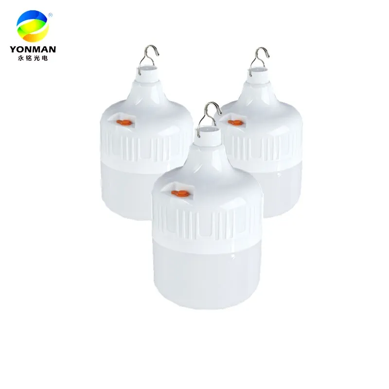 White All 50W 60W 80W 100W bulb manufacturer portable E 27 USB recharge led lighting bulbs